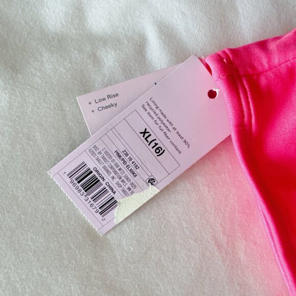 Wild Fable NWT hot pink with sparkle low rise cheeky bikini swim bathing suit XL - Picture 12 of 13